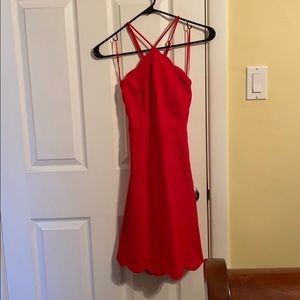 Red cocktail dress